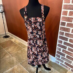 Xhilaration 90s Flowered Overall Dress